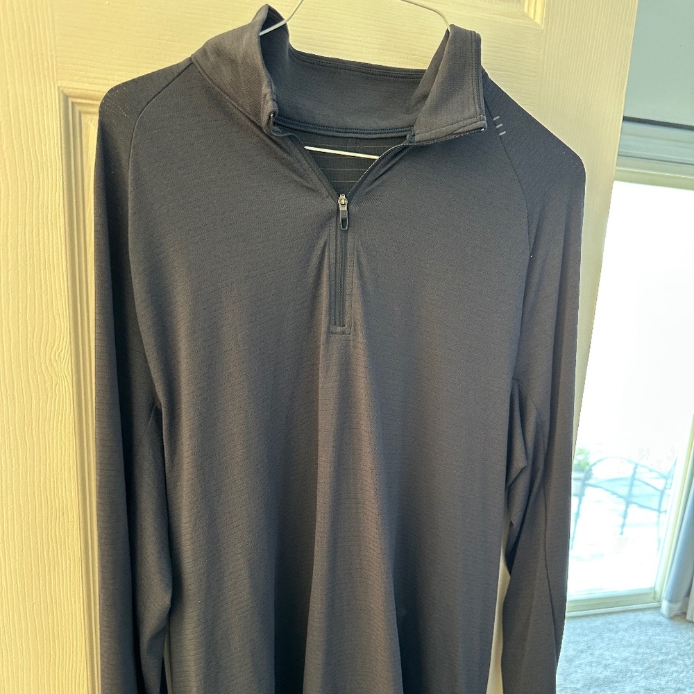 lululemon athletica Men's Lightweight Quarter-Zip Shirt Jacket - Charcoal